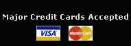 Major Credit Cards Accepted | Visa, MasterCard